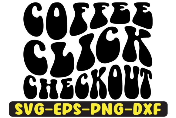 Coffee Click Checkout Retro Svg Design