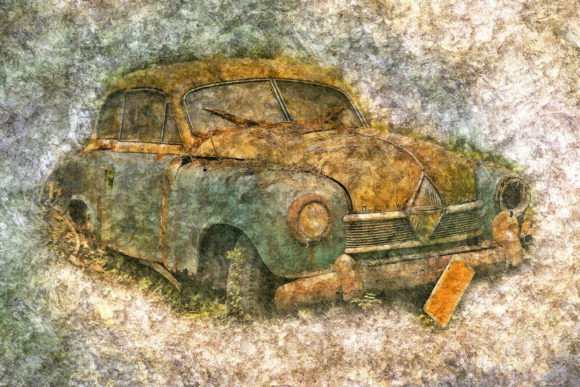 Collage of Old Car Scrap Graphics Pack15