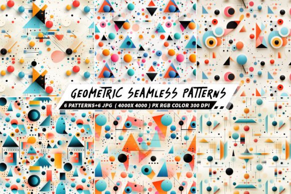 Geometric 6 Seamless Patterns: A Versatile Design Toolkit