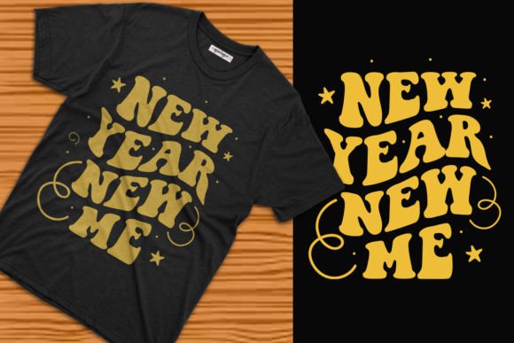 New Year New Me Typography Tee Design
