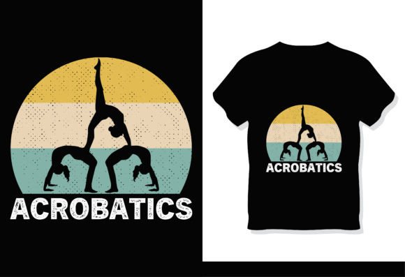 The Vintage Retro Acrobatics Sunset Tshirt: Elevating DIY Brand Identity Through Nostalgic Design