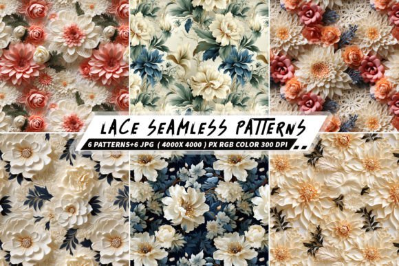 Unlocking Creative Potential with Lace 6 Seamless Patterns Backgrounds